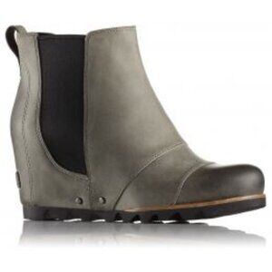 Sorel Women's Lea Wedge Boot Gray / Black Sz 7.5